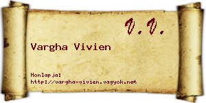 Vargha Vivien névjegykártya